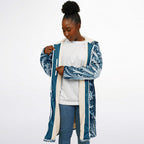 Soft as snowfall - Unisex Hooded Cloak with zippers