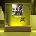 mockup Ganma Song QR acrylic plaque LED Shine ON