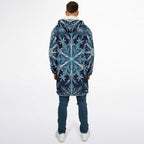 Soft as snowfall - Unisex Hooded Cloak with zippers