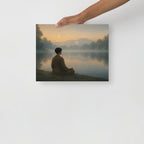 Meditation canvas - Yoga room decore, wall decore