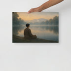 Meditation canvas - Yoga room decore, wall decore